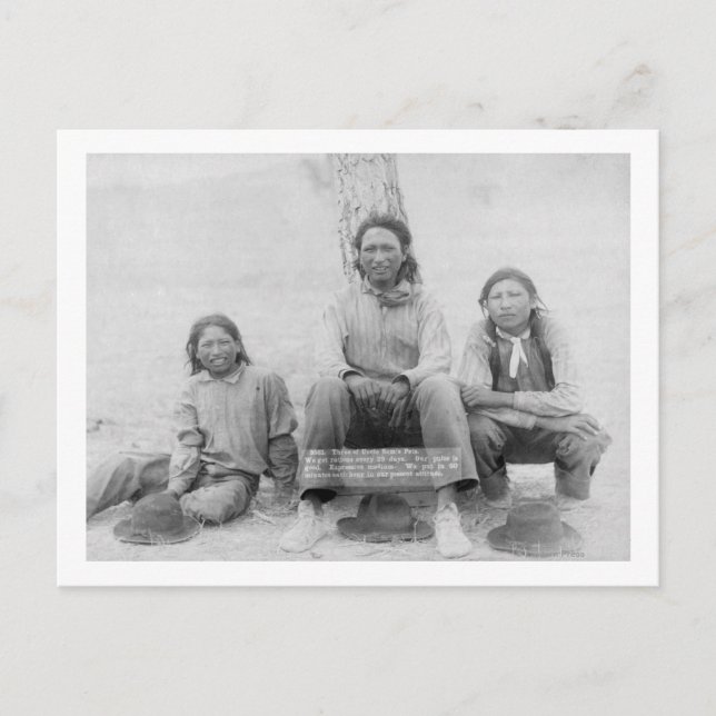 Postal Adolescentes lakota de origen hindú vestidos con t (Anverso)