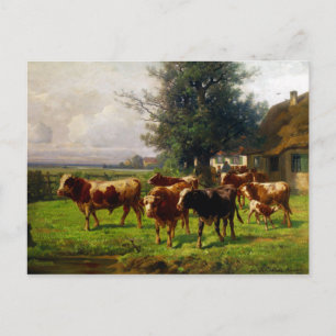 Postal Adolf Chelius Cow Herd en Dachau