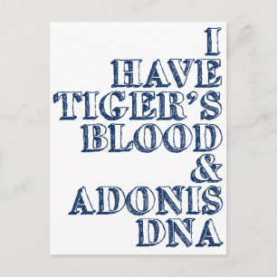 Postal Adonis dna Sheen de tigre