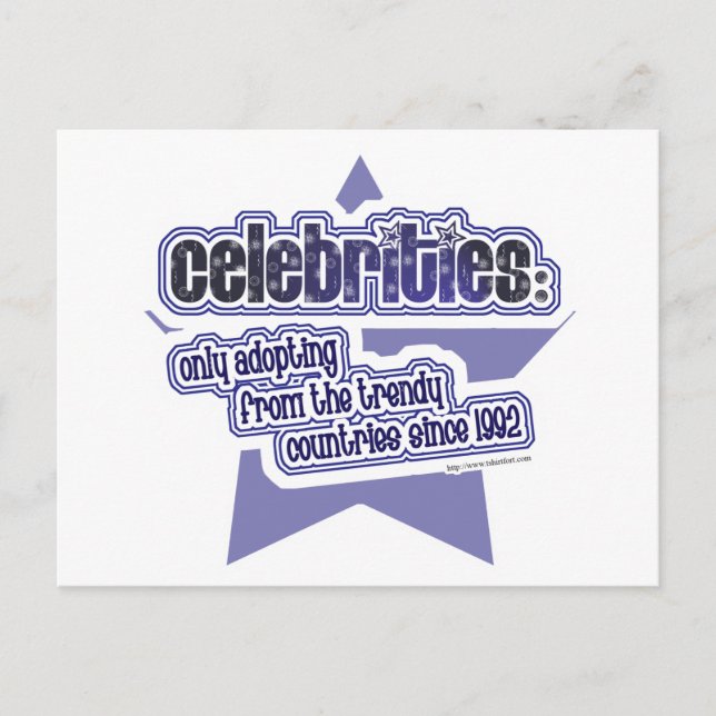 Postal Adopción de celebridades (Anverso)