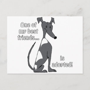 Postal Adoptado~Blanco y negro