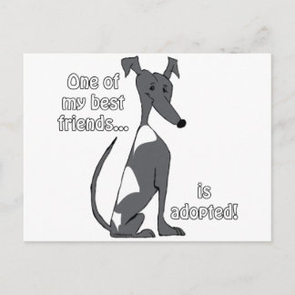 Postal Adoptado~Blanco y negro