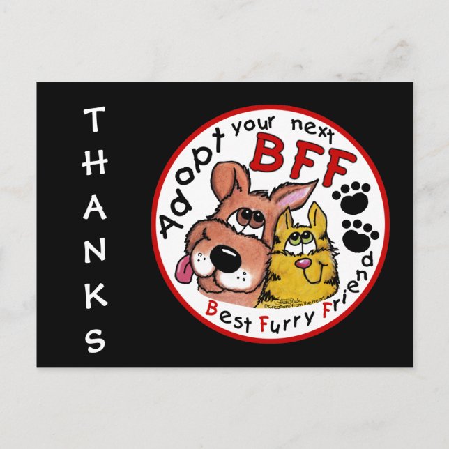 Postal Adoptar su próximo BFF (Anverso)