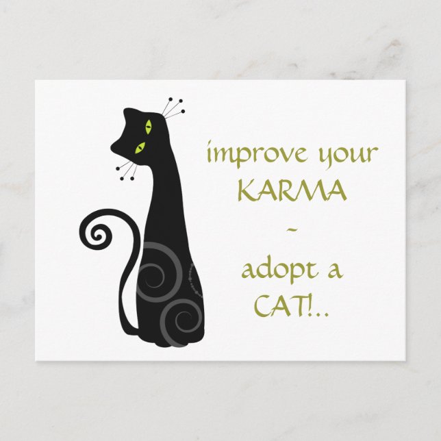 Postal Adoptar un gato (Anverso)