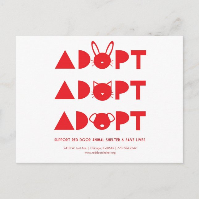 Postal AdoptRedDoor.jpg (Anverso)