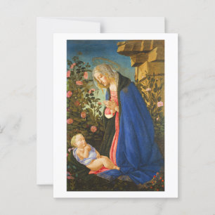 POSTAL ADORA VIRGEN DE NIÑO CRISTO DORMIDO