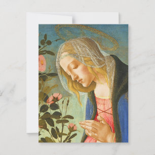 POSTAL ADORA VIRGEN DE NIÑO CRISTO DORMIDO