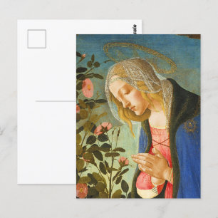 POSTAL ADORA VIRGEN DE NIÑO CRISTO DORMIDO