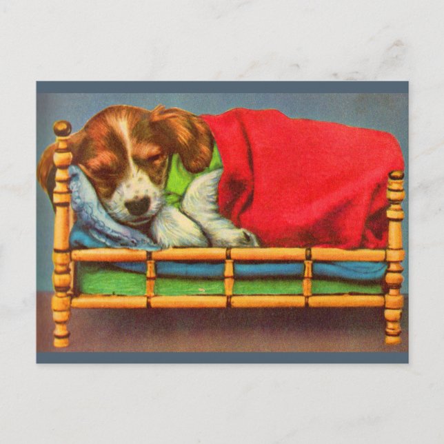 Postal adorable adormilado (Anverso)