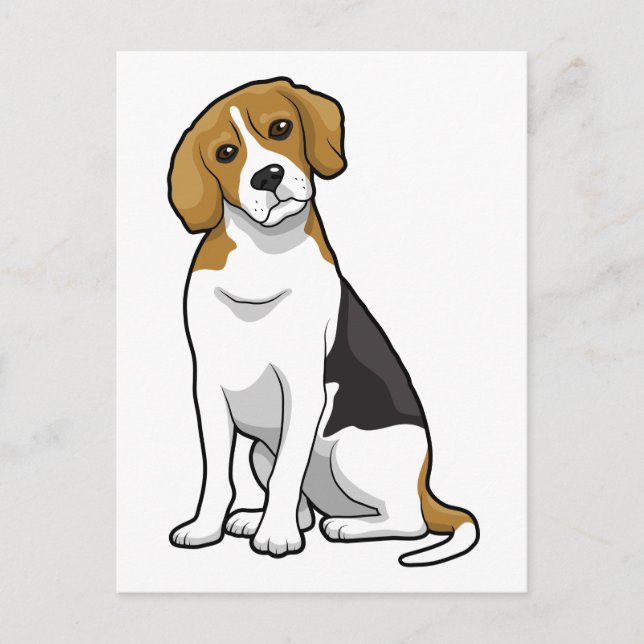 Postal Adorable Beagle (Anverso)