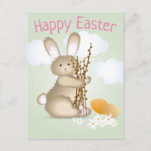 Postal Adorable Bunny Feliz Pascua