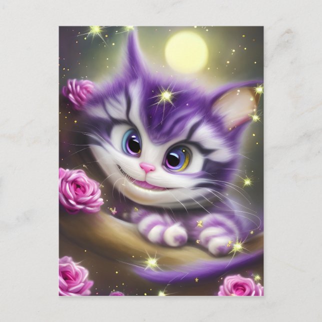 Postal Adorable Cheshire Kitten (Anverso)