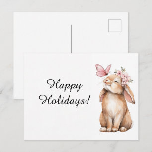 Postal Adorable conejo de Pascua adorable