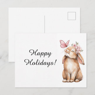 Postal Adorable conejo de Pascua adorable 
