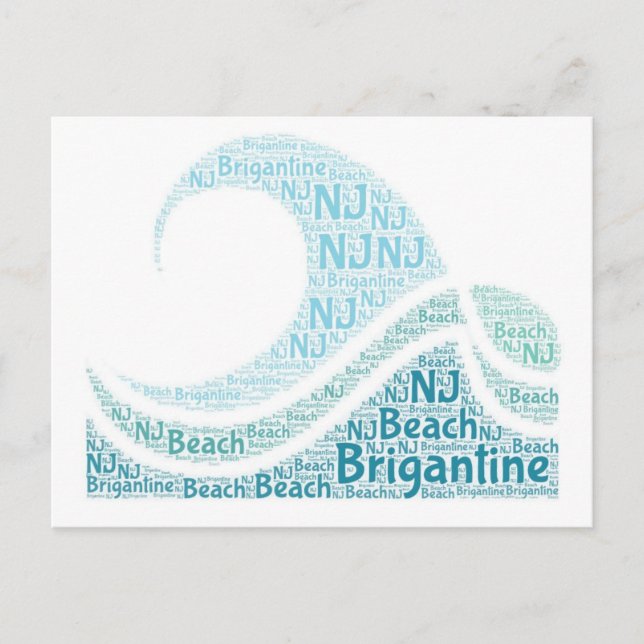 Postal Adorable de Brigantine, NJ (Anverso)