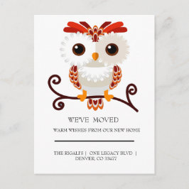 Postal adorable dulce owlhome en movimiento