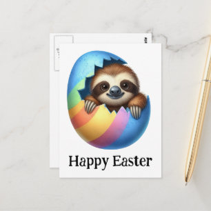 Postal Adorable gracioso guisante de Pascua