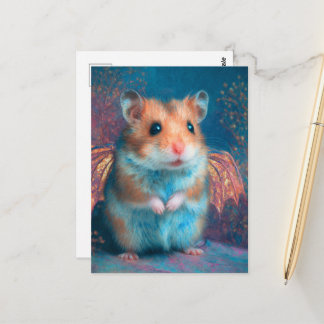 Postal Adorable Hamster Dragon