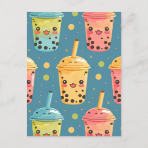 Postal Adorable Kawaii Boba Bebe Design
