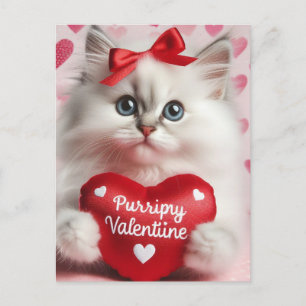Postal Adorable Kitten Valentine