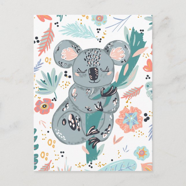 Postal Adorable Koala Art (Anverso)
