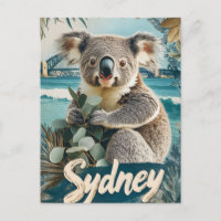 Adorable Koala con el puente del puerto de Sydney
