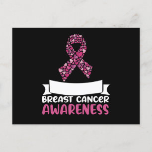 Postal Adorable Lazo Rosa Conciencia del Cáncer de Mama M