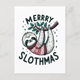 Postal Adorable Merrry Slothmas