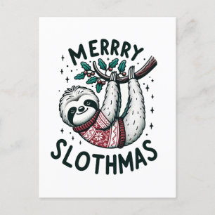 Postal Adorable Merrry Slothmas
