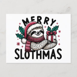 Postal Adorable Merry Slothmas