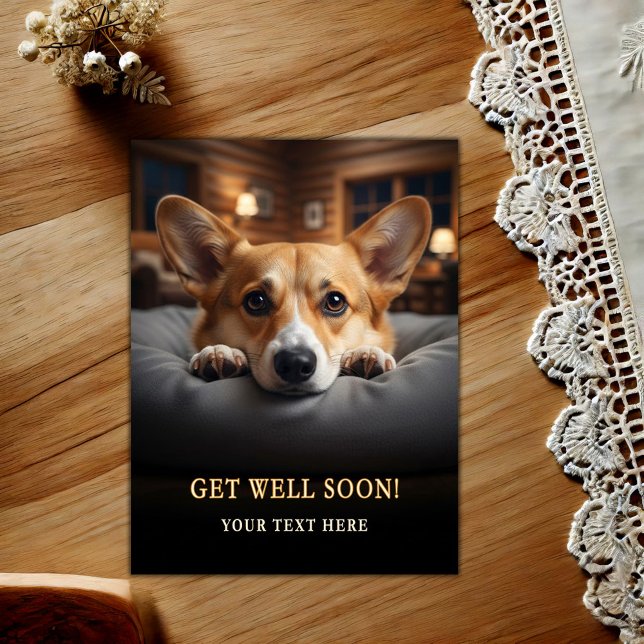 Postal Adorable Pembroke Welsh Corgi Recuperate (Subido por el creador)