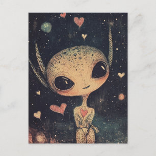 Postal Adorable pequeño extranjero