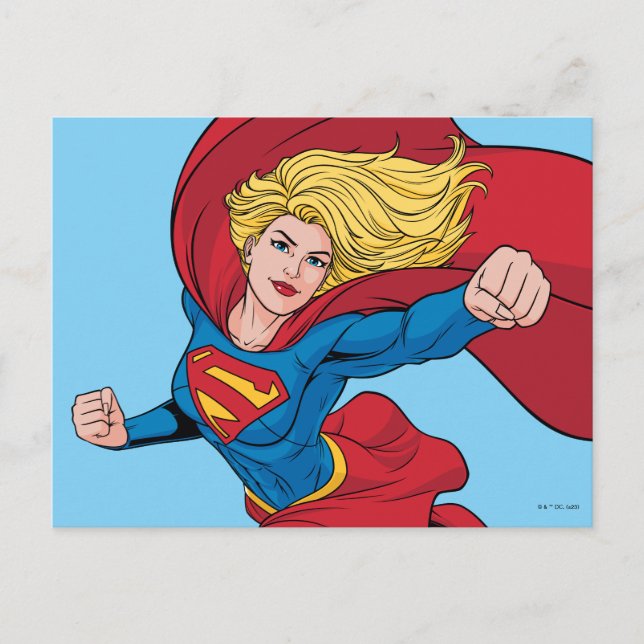 Postal Adorable Supergirl Stance (Anverso)