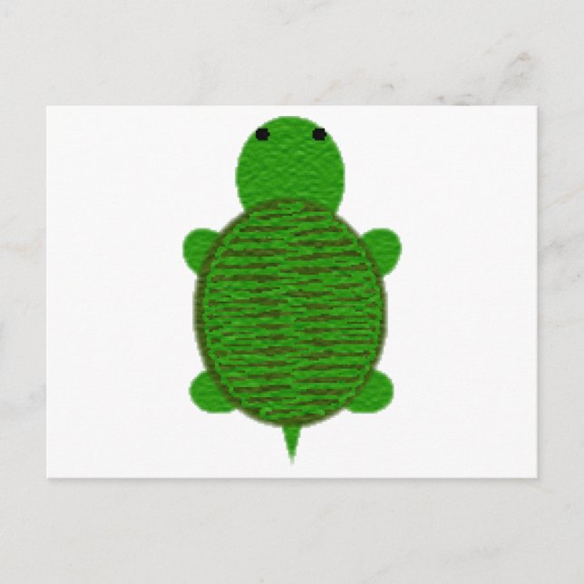 Postal Adorable Yarn Textured Turte (Anverso)