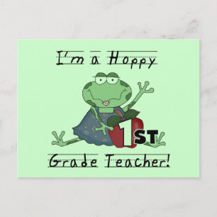 Postal Adorables camisetas y regalos de primer grado para