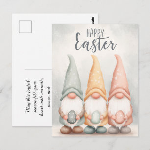 Postal Adorables gnomos de dibujos animados pintados cele