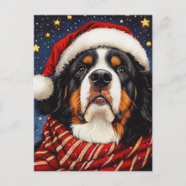 Postal Adorables Navidades Bernese Mountain Dog