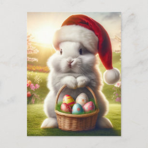 Postal Adorables Navidades Conejo de Pascua