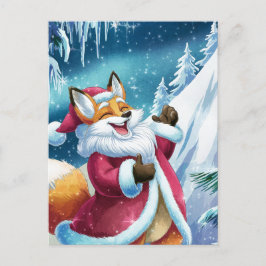 Postal Adorables Navidades Red Fox canta