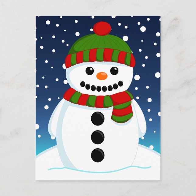 Postal Adorables Navidades Snowman (Anverso)