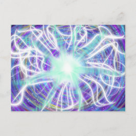 Postal Adoración Art Aqua White Blue Purple Oct 2017 ESSL