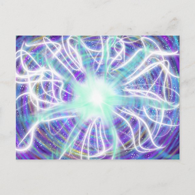 Postal Adoración Art Aqua White Blue Purple Oct 2017 ESSL (Anverso)