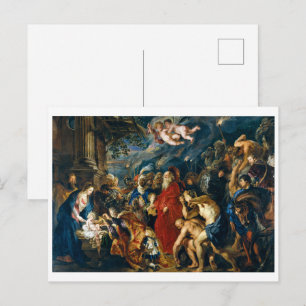 Postal Adoración de los Magos Pedro Pablo Rubens