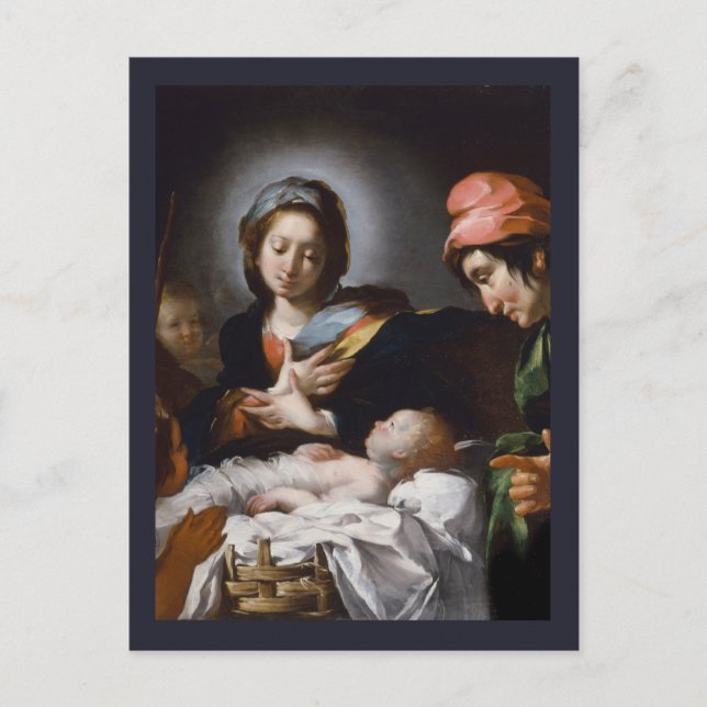 Postal Adoración de los Pastores del Siglo XVII (Anverso)