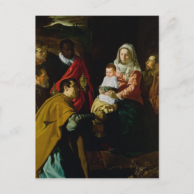 Postal Adoración de los Reyes, 1619 (Anverso)