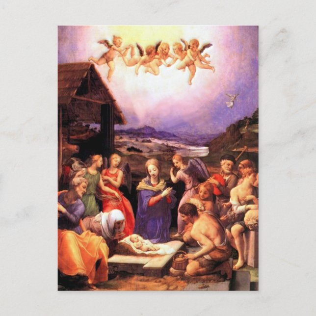 Postal Adoración de Pastores - Bronzino (Anverso)
