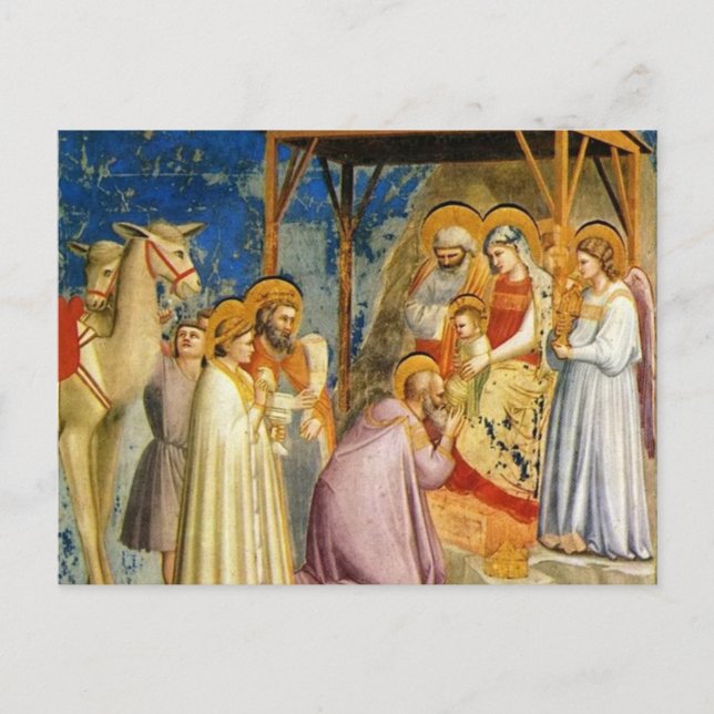 Postal Adoración Del Giotto Magi 1305 (Anverso)