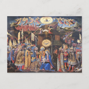 Postal Adoración del Magi