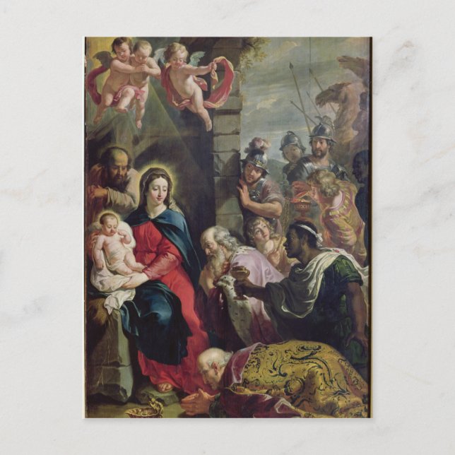 Postal Adoración del Magi (Anverso)