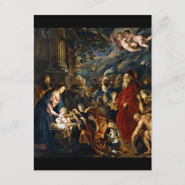 Postal Adoración del Magi (Anverso)